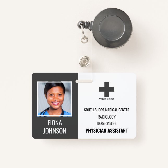 Personalised Medical Employee Logo Photo ID ID Badge (Front with Retractable)