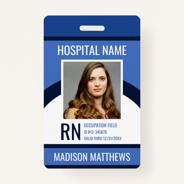 Personalised Medical Employee Photo ID Badge (Front)
