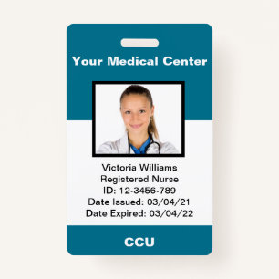 Personalised Medical Employee Photo ID Badge
