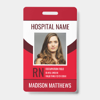 Personalised Medical Employee Photo ID Badge