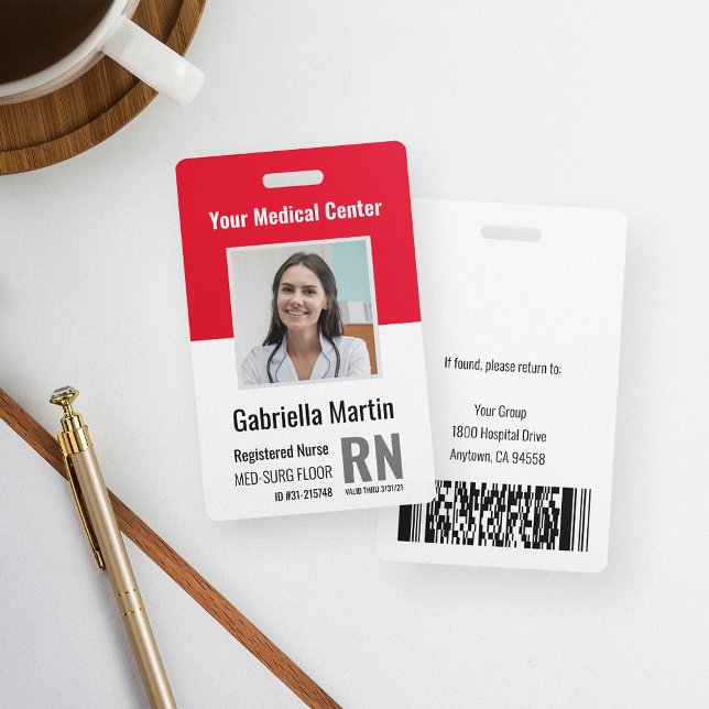 Personalised Medical Employee Photo ID Badge (Creator Uploaded)
