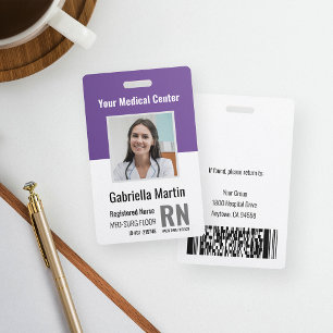 Personalised Medical Employee Photo ID Badge