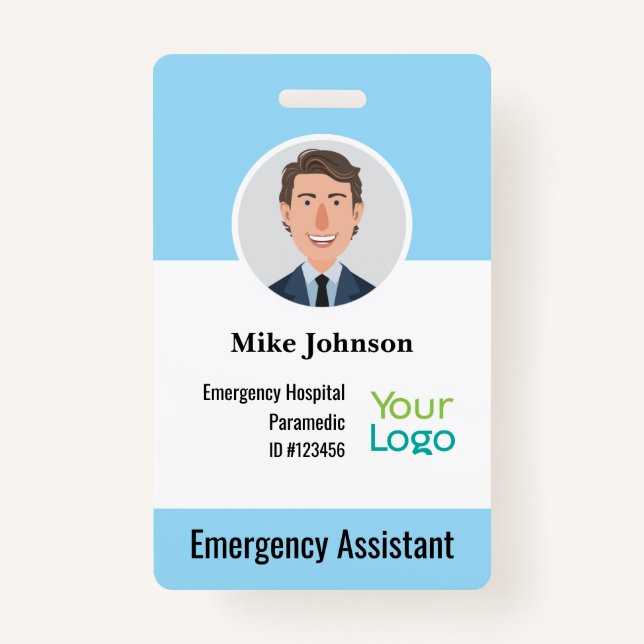 Personalised Medical Employee Photo ID Badge (Front)