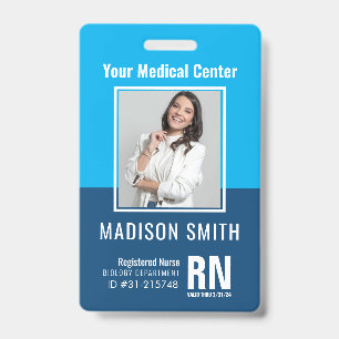 Personalised Medical Employee Photo ID Badge