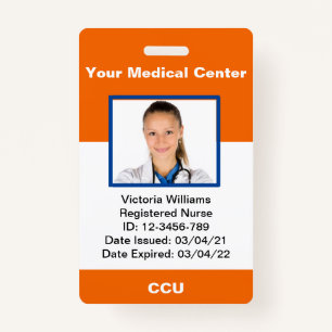 Personalised Medical Employee Photo ID Badge