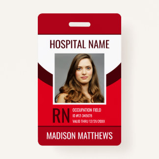Personalised Medical Employee Photo ID ID Badge