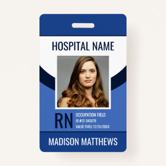 Personalised Medical Employee Photo ID ID Badge