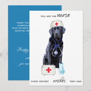 Personalised Medical Nursing Cute Nurse Week Holiday Card