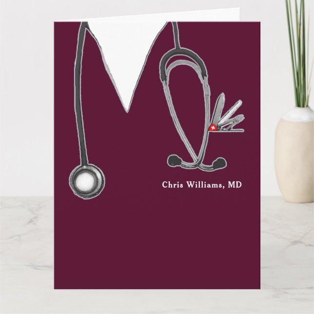 Personalised Medical School Graduation Card (Front)