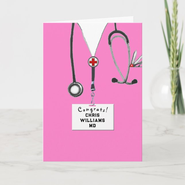 Personalised Medical School Graduation Card (Front)