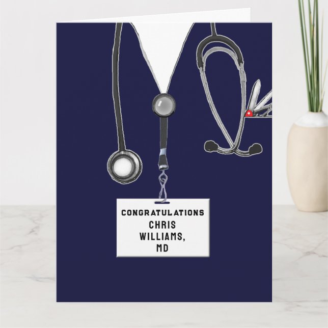 Personalised Medical School Graduation Card (Front)