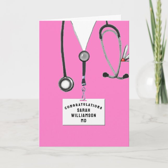 Personalised Medical School Graduation Card (Front)