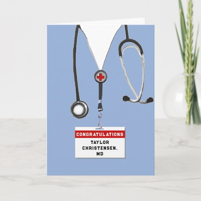 Personalised Medical School Graduation Card (Front)
