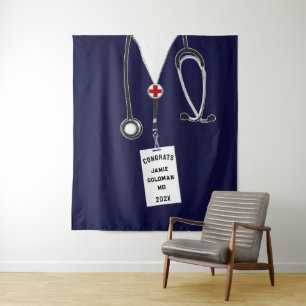 Personalised Medical School Graduation Congrats Tapestry
