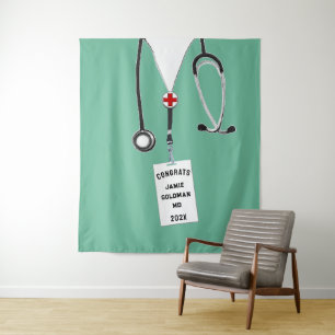 Personalised Medical School Graduation Congrats Tapestry