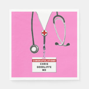 Personalised Medical School Graduation Party Napki Napkin