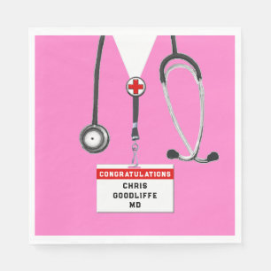 Personalised Medical School Graduation Party Napki Napkin