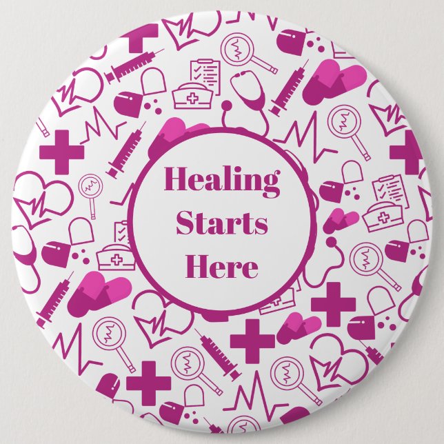 Personalised Medical Theme Healthcare Professional 6 Cm Round Badge (Front)