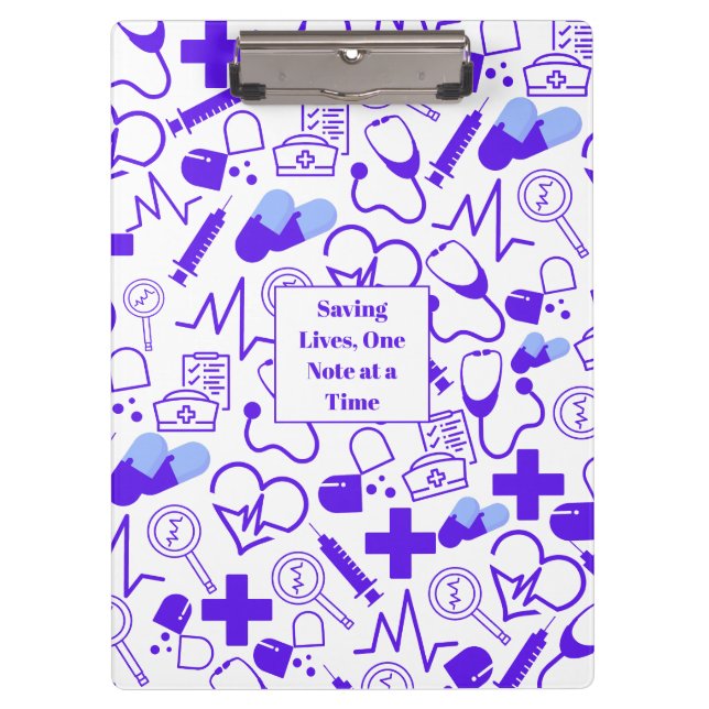 Personalised Medical Theme Healthcare Professional Clipboard (Front)