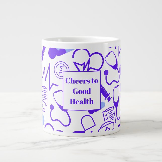 Personalised Medical Theme Healthcare Professional Large Coffee Mug (Front)