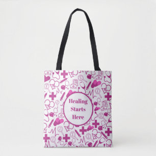 Personalised Medical Theme Healthcare Professional Tote Bag