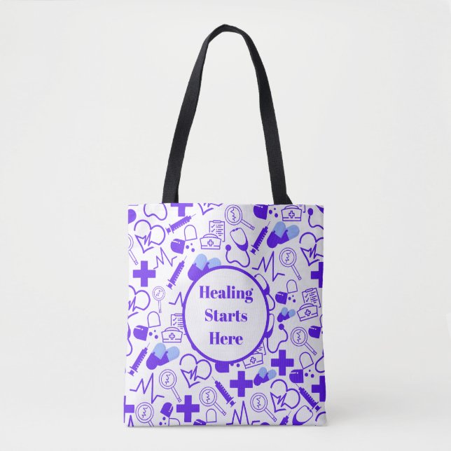 Personalised Medical Theme Healthcare Professional Tote Bag (Front)