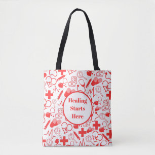 Personalised Medical Theme Healthcare Professional Tote Bag