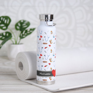 Personalised Medicine Clinic Equipment Pattern Water Bottle