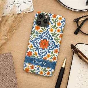 Personalised Mediterranean Floral Art Pattern iPhone 11 Pro Max Case