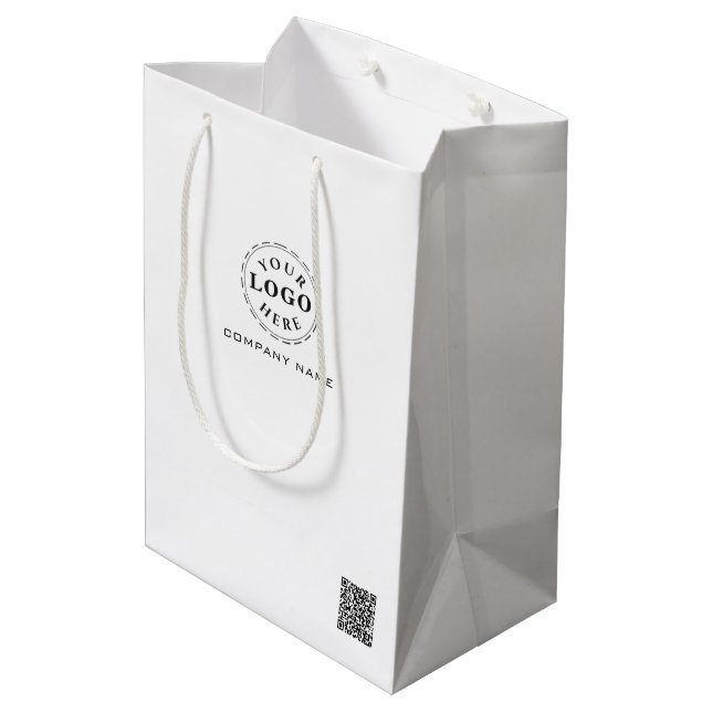 Personalised Medium Gift Bag for Branding (Back Angled)