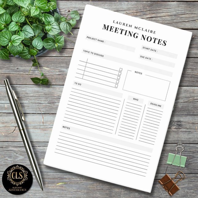 Personalised Meeting Notes Post-It® Notes (Creator Uploaded)