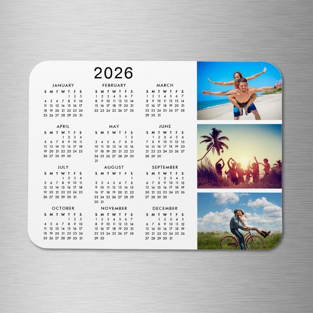 Personalised Memorable Photo Collage 2022 Calendar Magnet (Creator Uploaded)