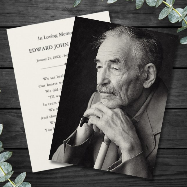 Personalised Memorial Card Custom Photo Sympathy (Creator Uploaded)