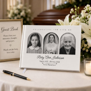 Personalised Memorial Funeral Photo Guest Book