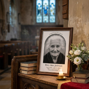 Personalised Memorial Funeral Photo Poster
