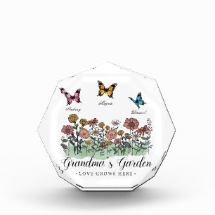 Personalised Memorial Garden Butterfly Design Photo Block
