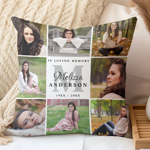 Personalised Memorial Keepsake Photo Collage Cushion