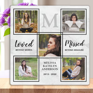 Personalised Memorial Keepsake Unique Photo Collag Plaque