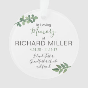 Personalised Memorial Ornament (Non-Photo)