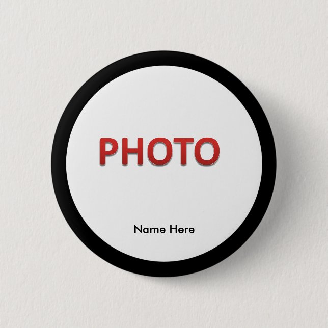 Personalised Memorial Photo 6 Cm Round Badge (Front)