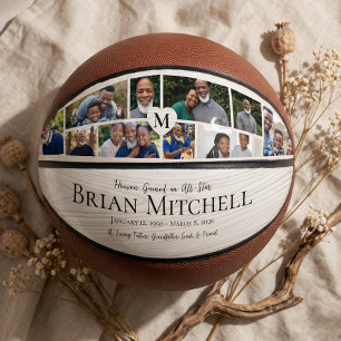 Personalised Memorial Photo Collage Keepsake Basketball