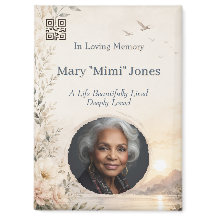 Personalised Memorial QR Code Magnet | Custom