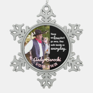 Personalised Memorial Snowflake Framed Ornament