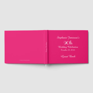 Personalised Memory/Guest Book 90th Birthday Party