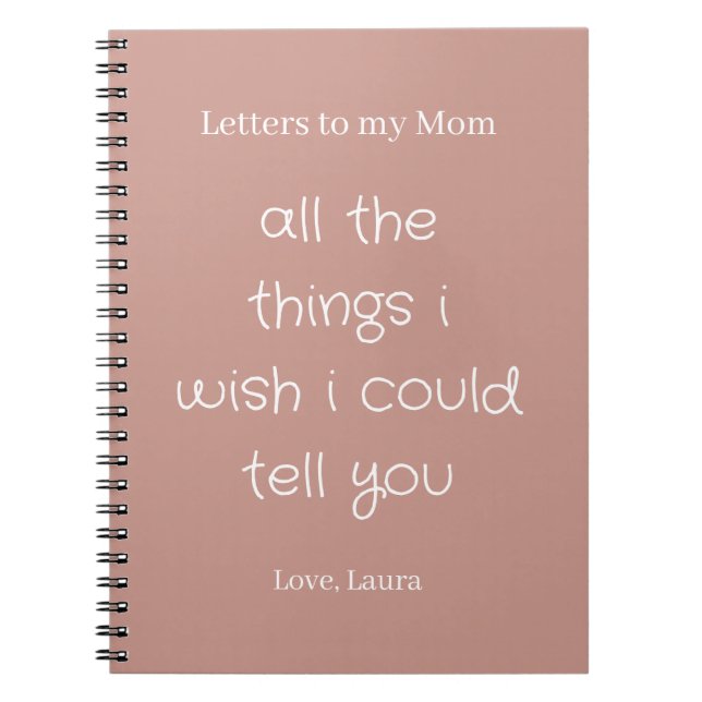 Personalised Memory Journal Letters to my Mum (Front)