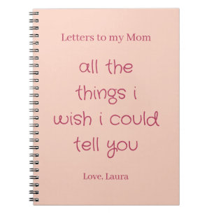 Personalised Memory Journal Letters to my Mum