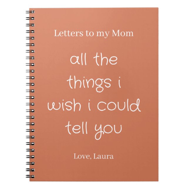 Personalised Memory Journal Letters to my Mum (Front)