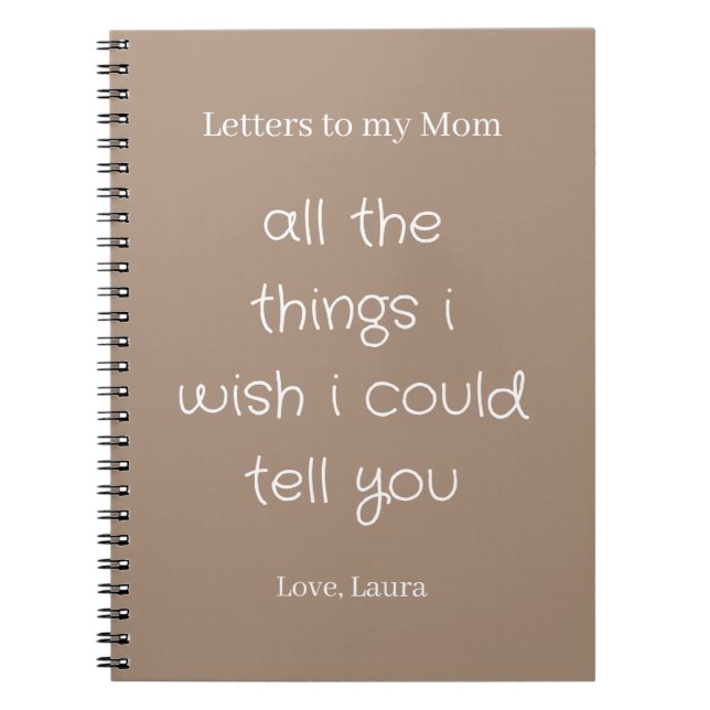 Personalised Memory Journal Letters to my Mum (Front)