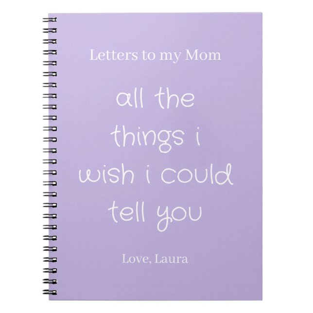 Personalised Memory Journal Letters to my Mum (Front)