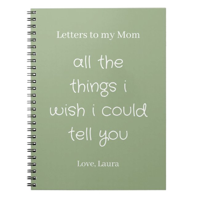 Personalised Memory Journal Letters to my Mum (Front)